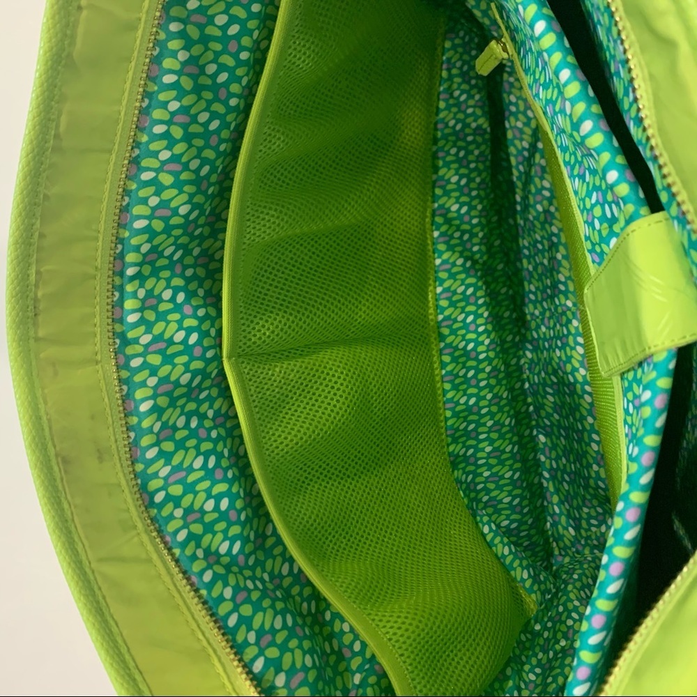 Vera Bradley Travel Shoulder Crossbody Laptop Bag Zipper Closure Green - Picture 7 of 10